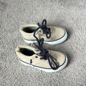 Polo by Ralph Lauren Tan Canvas Sneakers SIZE 7